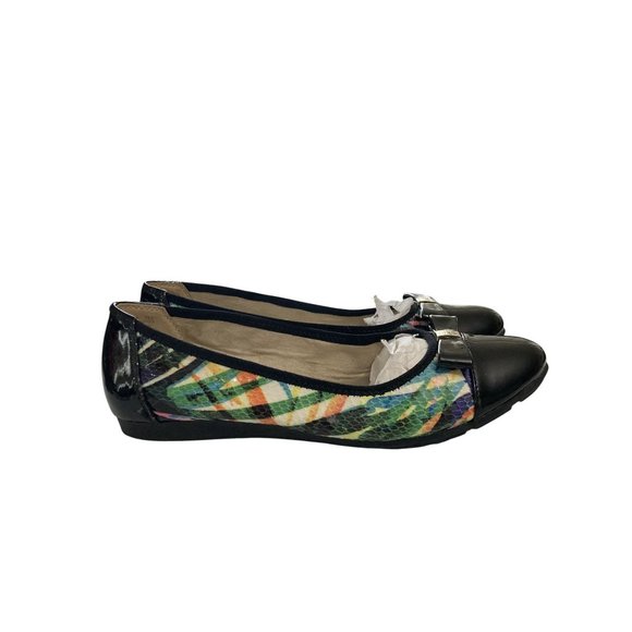 Anne Klein sport akatalya Womens Size 7  Black Multicolor side bow Ballet Flats - Picture 5 of 8